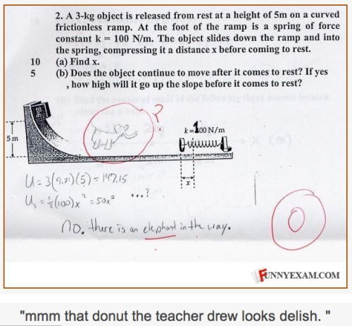 funny exam. funny exam; clever student